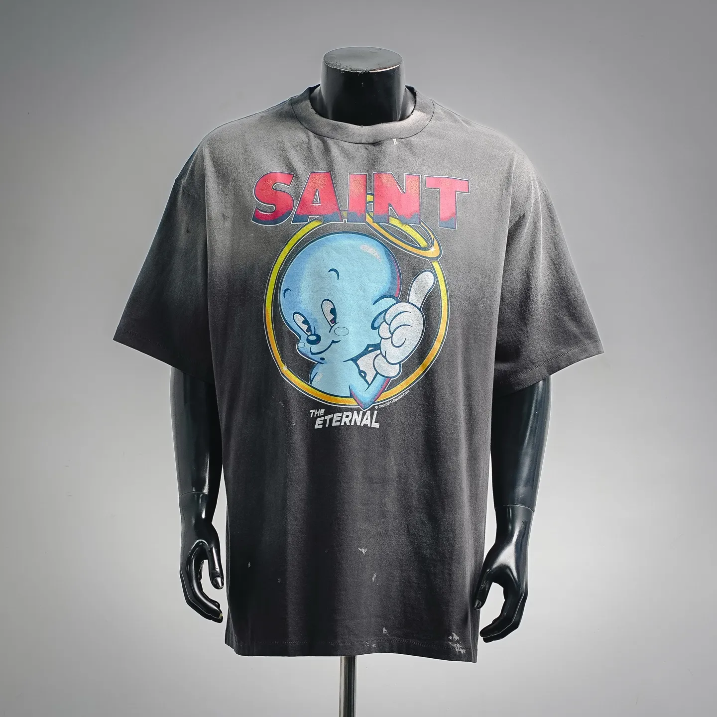 170 SAINT MICHAEL Blue 100% 16 G 100% 1*1 White Retro SIZE：S M L XL